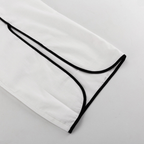 Contrast Trim Vest  Wide Leg Pants Set