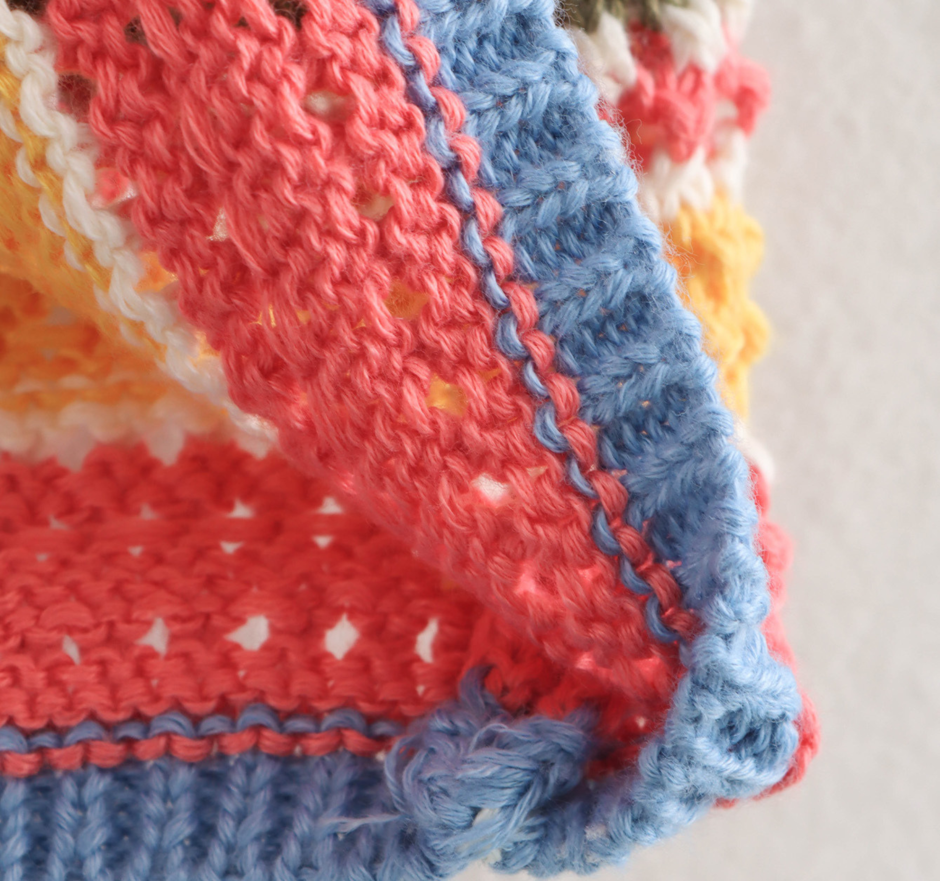 Sunset Stripe Hollow Knit Set