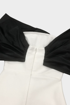 Elegant  Bow One Shoulder  Maxi Dress