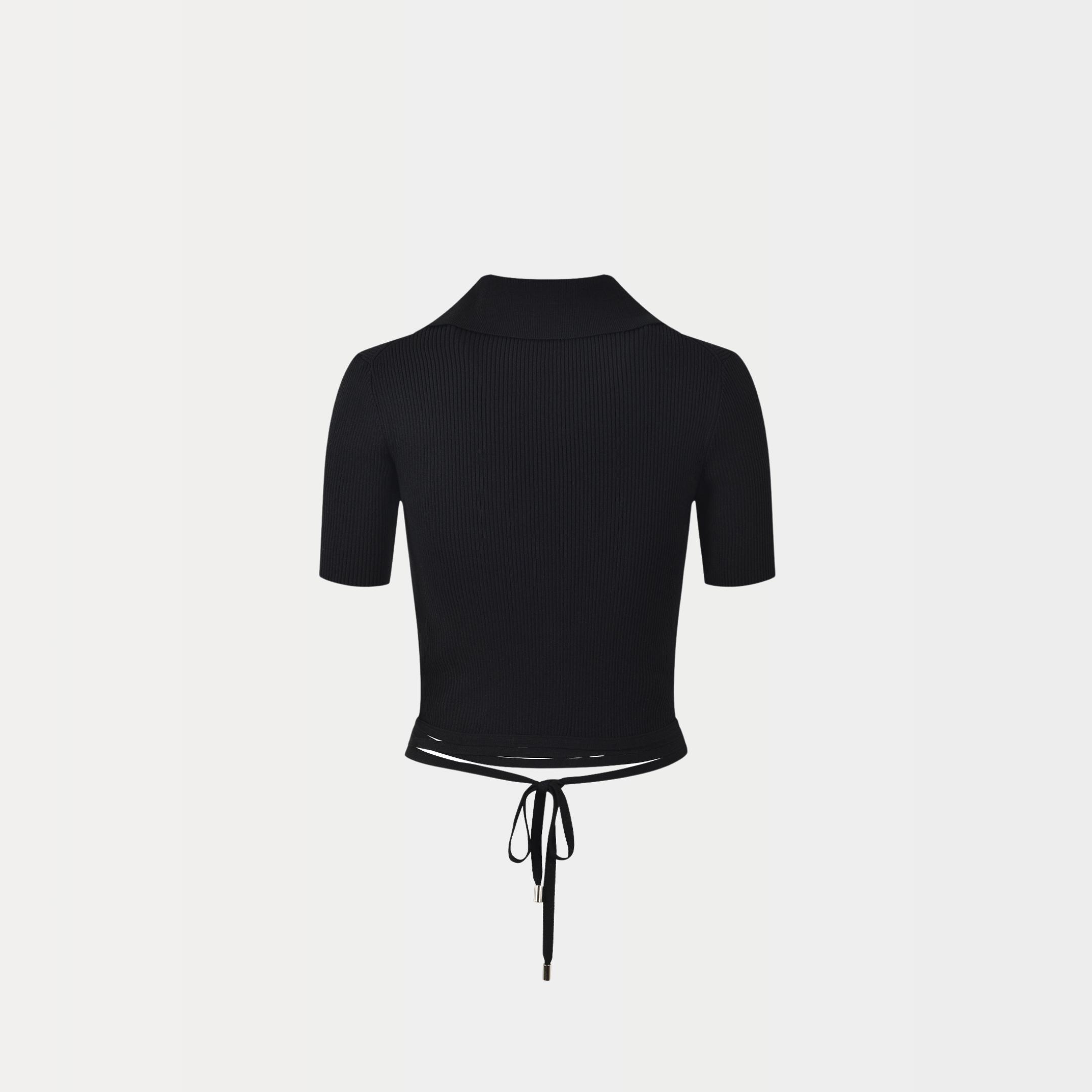 Noir Buttoned Crop Top