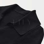Noir Buttoned Crop Top