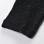 Marina Luxe Wool Knit Sequin Ruffle Mini Dress