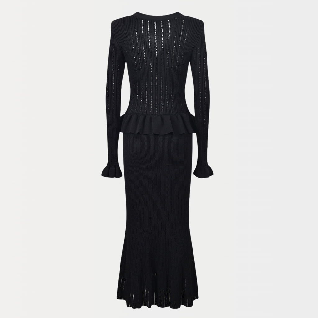 Noir  Charm Ruffle Dress