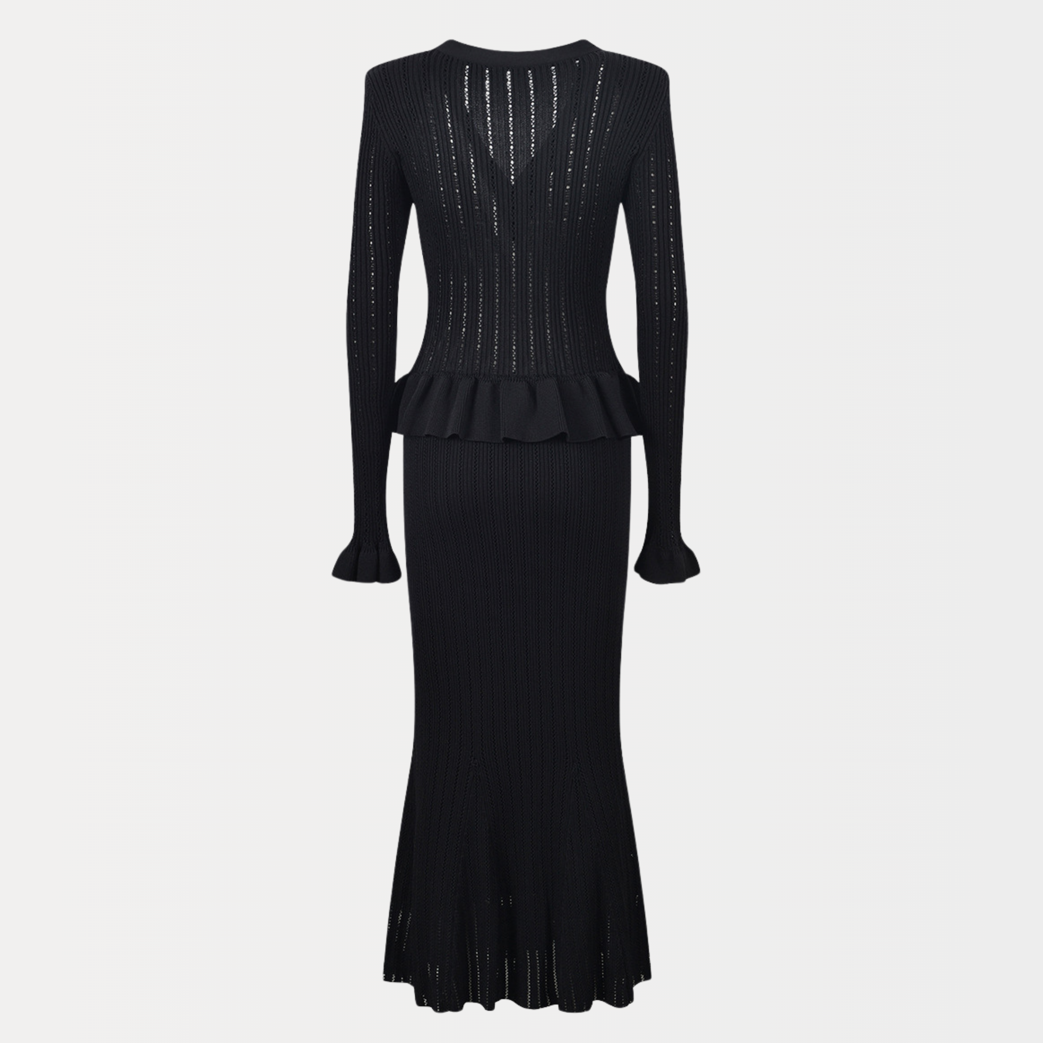 Noir  Charm Ruffle Dress