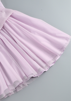 Lavender Étoile Off Shoulder Bow Mini Dress
