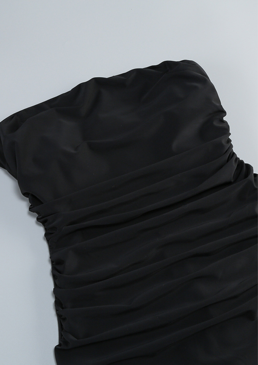 Rosalie Sheer Ribbon Strapless Maxi Dress