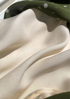 Olive Polka Mulbery Silk Mini Dress