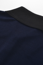 Contrast Elegance Viscose Knit Slim Bodysuit Top
