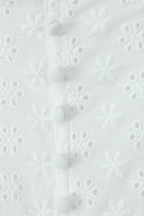 Lily White Embroidered Lace Straps Cute Mini Dress