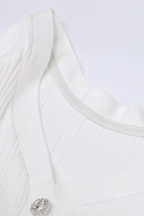 Élise Off Shoulder Crystal Knit Mini dress