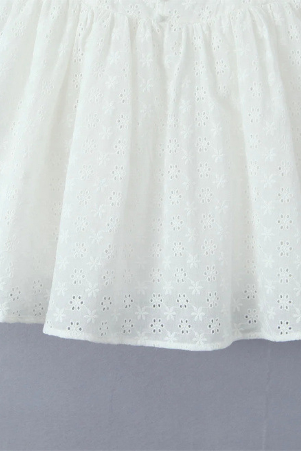 Lily White Embroidered Lace Straps Cute Mini Dress