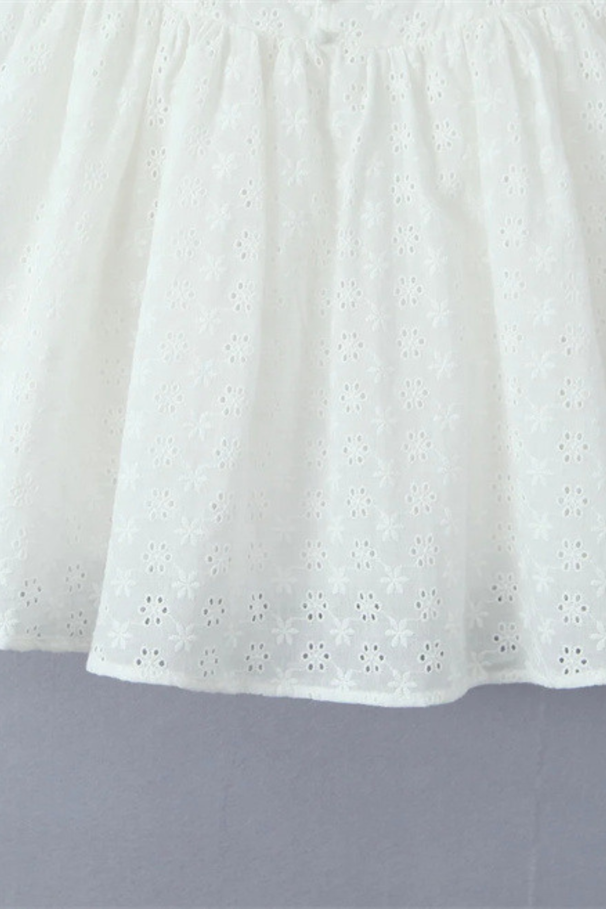 Lily White Embroidered Lace Straps Cute Mini Dress