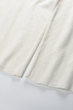 Viscose Knit  Sleeveless Vest LaceUp Wide Leg Set