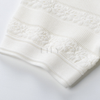 Ivory Elegance Textured Knit Maxi Dress