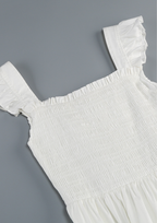 Ivory Meadow Smocked Midi Dress