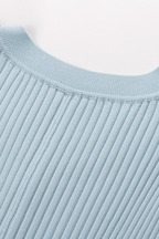 Belted Ribbed Knit  Viscose Pleated Elegance Maxi Dress