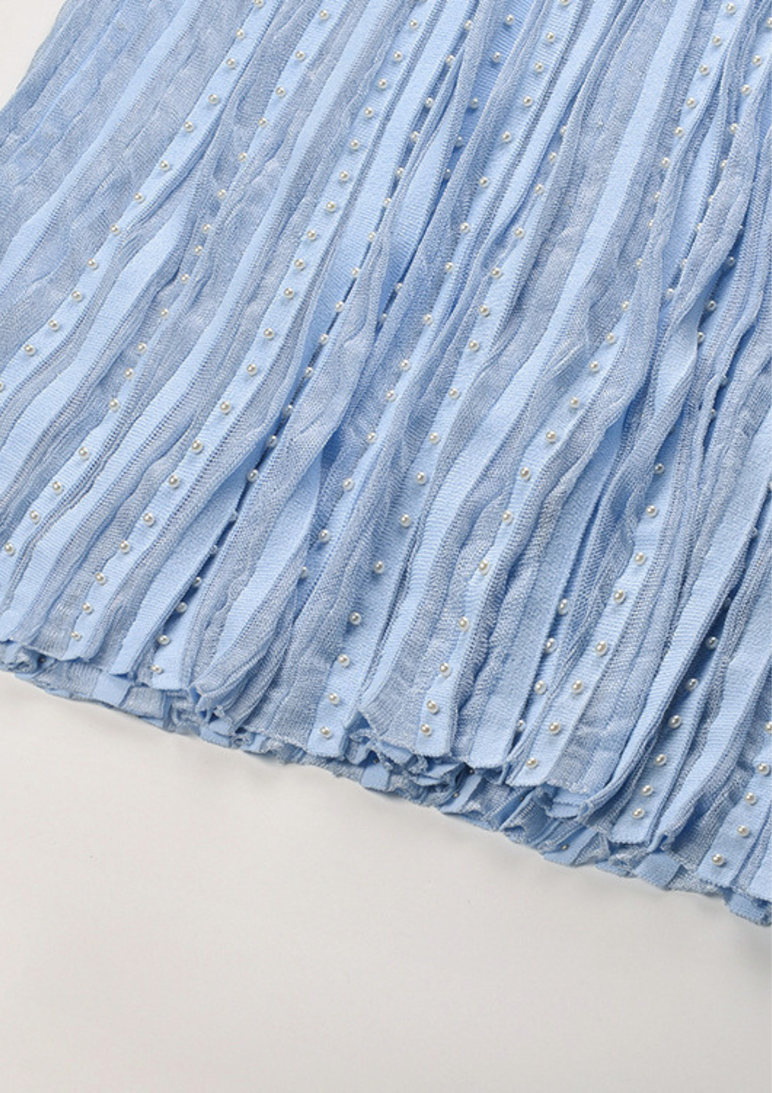 Celeste Pearl Lace Pleated Maxi Dress