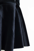 Midnight Elegance Velvet Strapless Back Tie Mini Dress