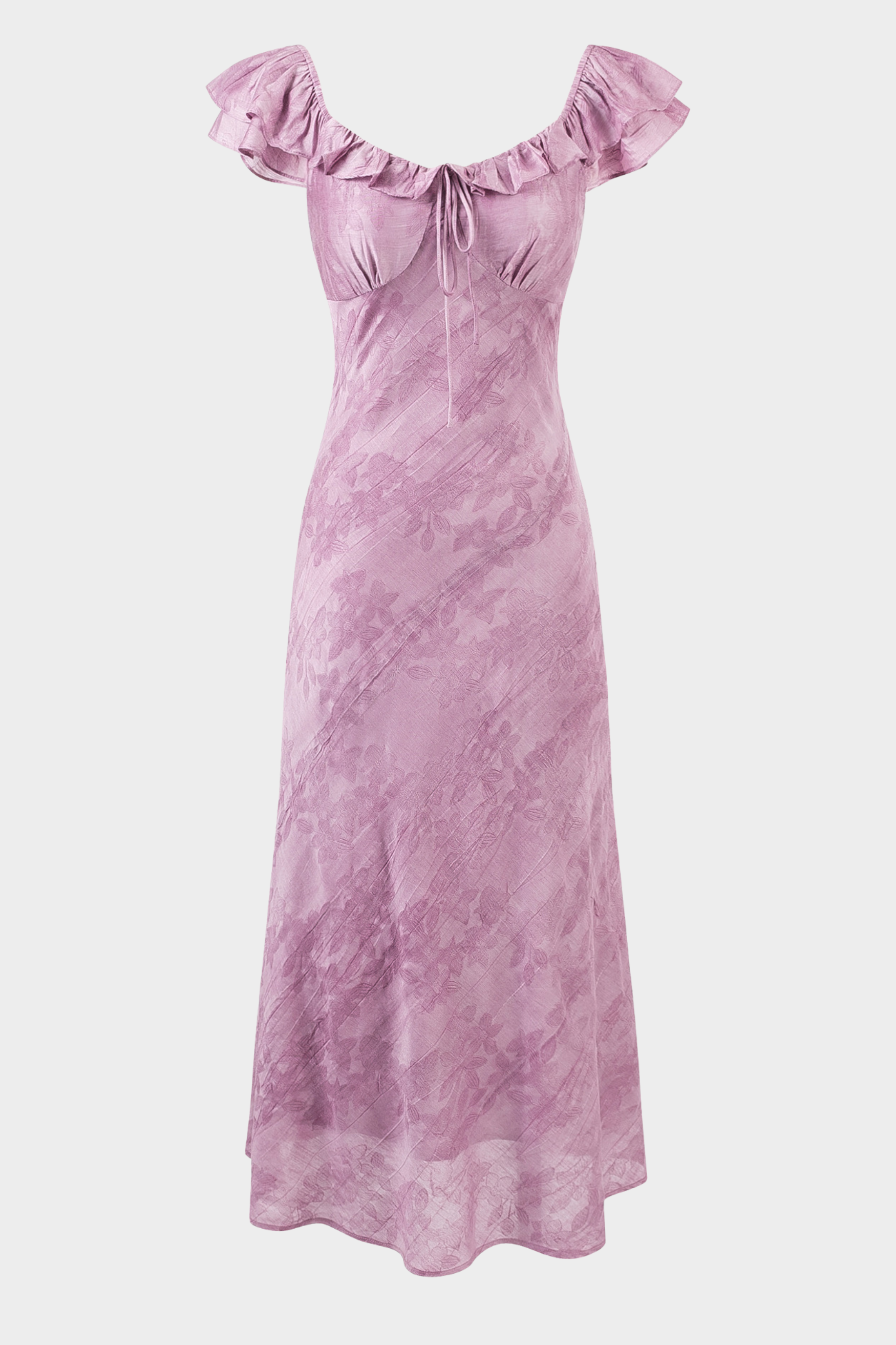 Enchanté Ruffle Sleeve Floral Maxi Dress