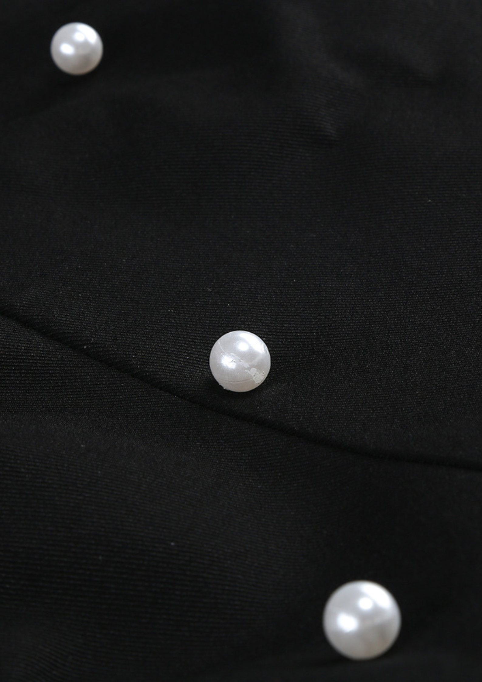 Midnight Pearl Polka Bubble Mini Dress