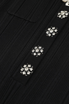 Elegant Gem Viscose Knit Maxi Dress - Long Sleeve