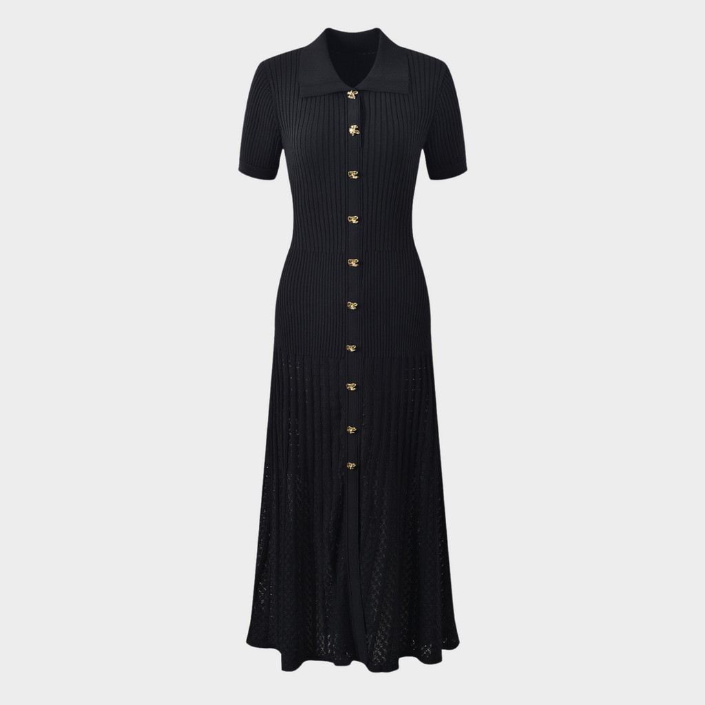 Classic Noir Maxi Dress