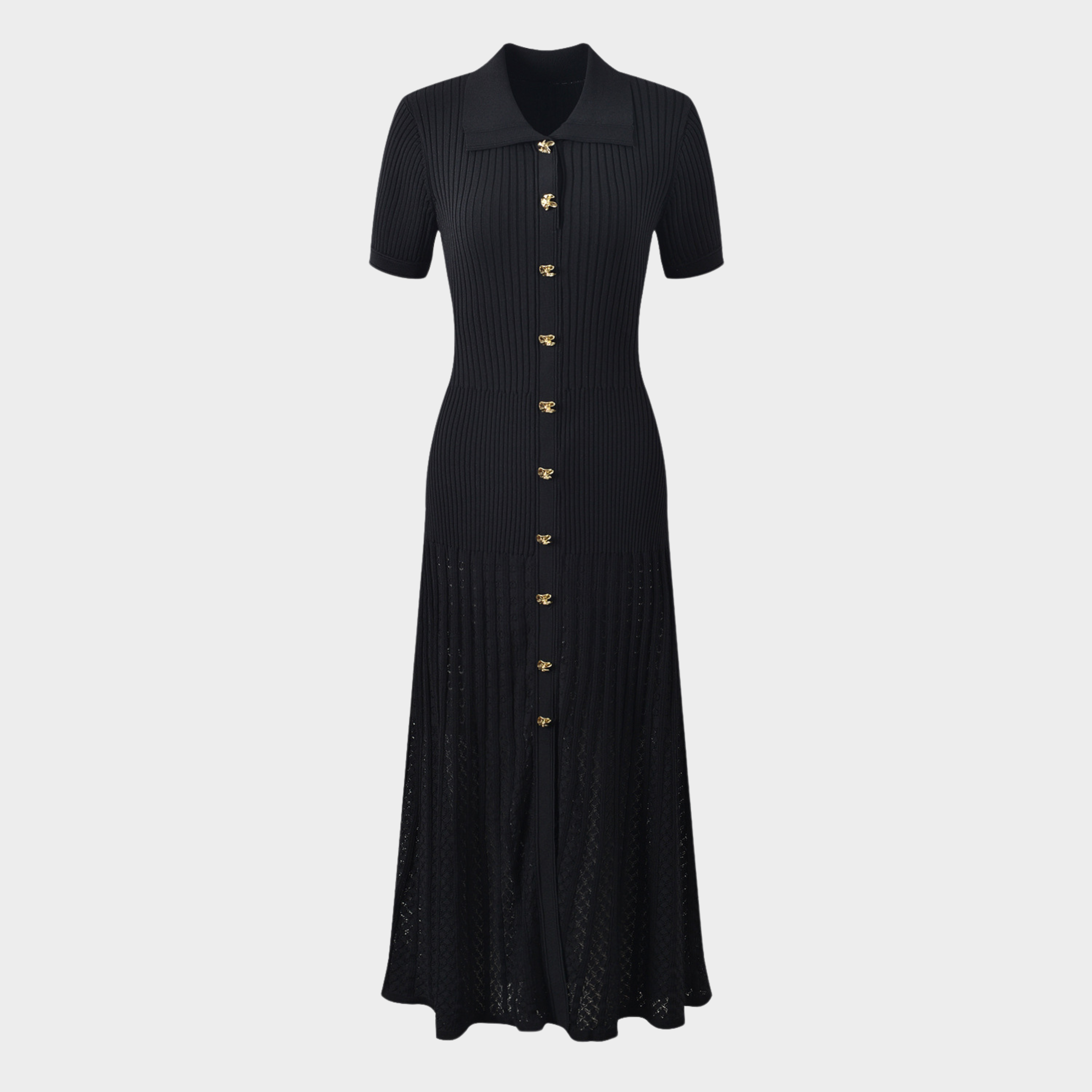Classic Noir Maxi Dress