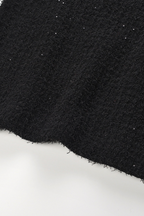 Classic Noir Ruffle Sequin Knit Maxi Dress