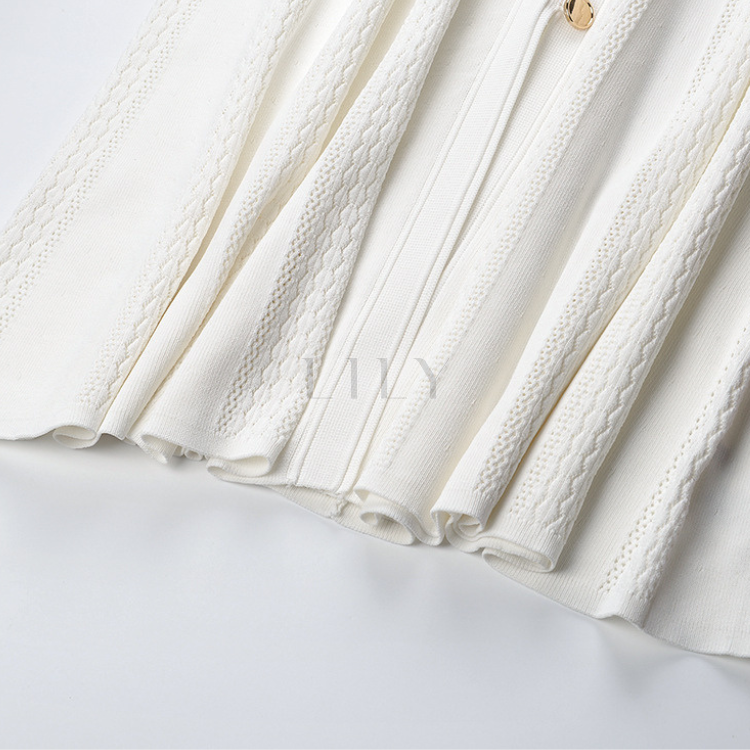 Ivory Elegance Textured Knit Maxi Dress