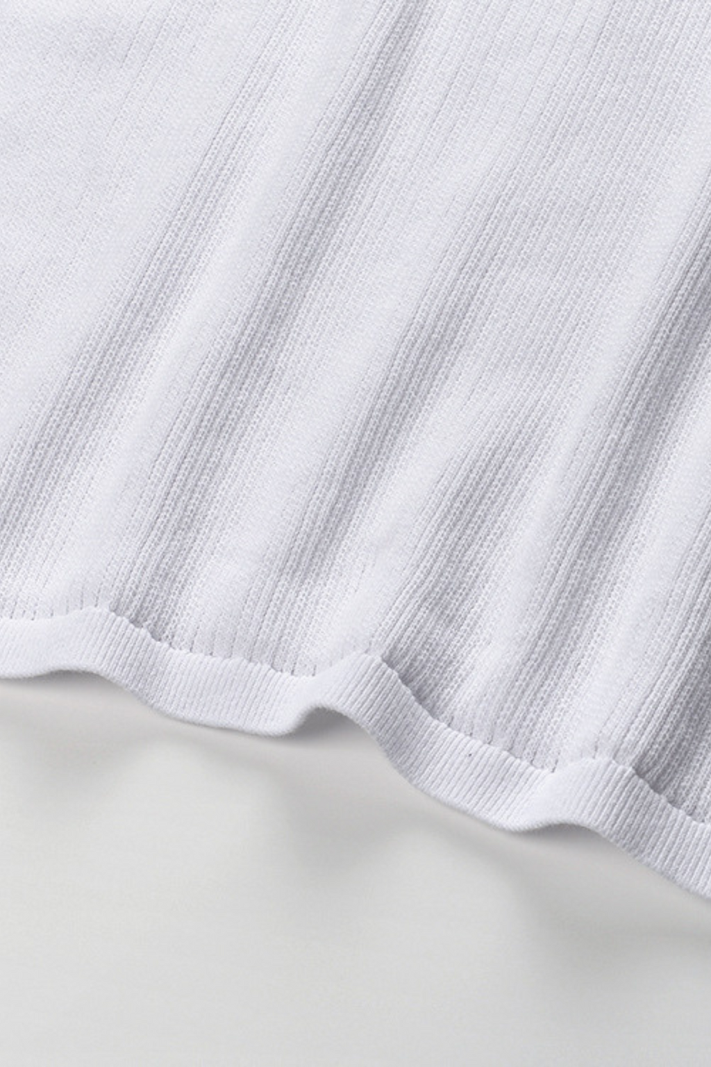 Contrast Lace Trim Viscose  Knit Polo Top