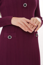 Gem Elegance Polo Knit Mermaid Maxi Dress