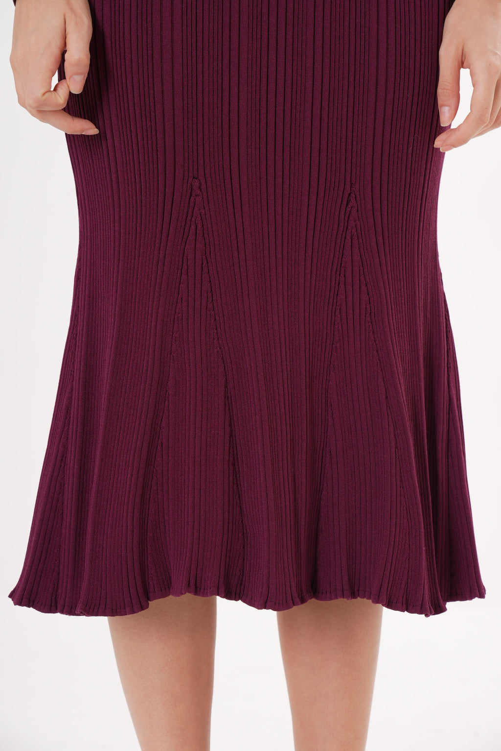 Gem Elegance Polo Knit Mermaid Maxi Dress