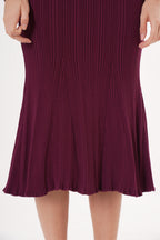 Gem Elegance Polo Knit Mermaid Maxi Dress