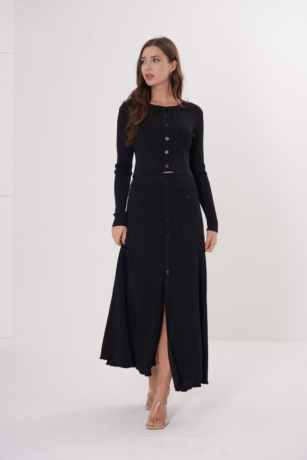 Signature Viscose Knit Round Neck Maxi Set