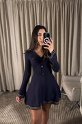 Cozy Flare Wool Mini Dress